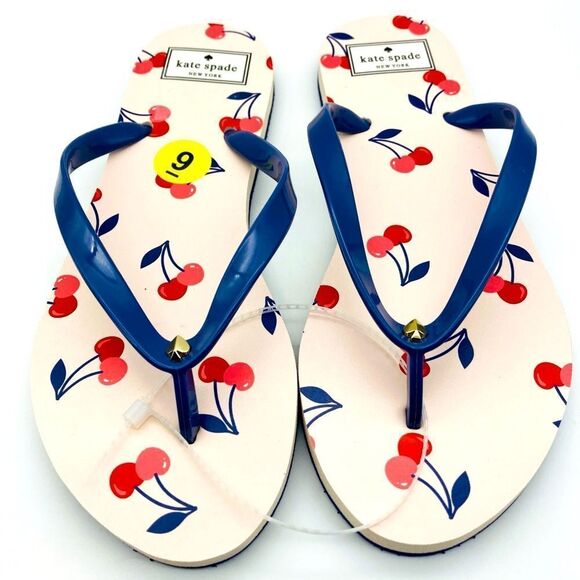NWT Kate Spade Fleur Dancing Cherries Sandals 9B Brazil - Picture 2 of 10